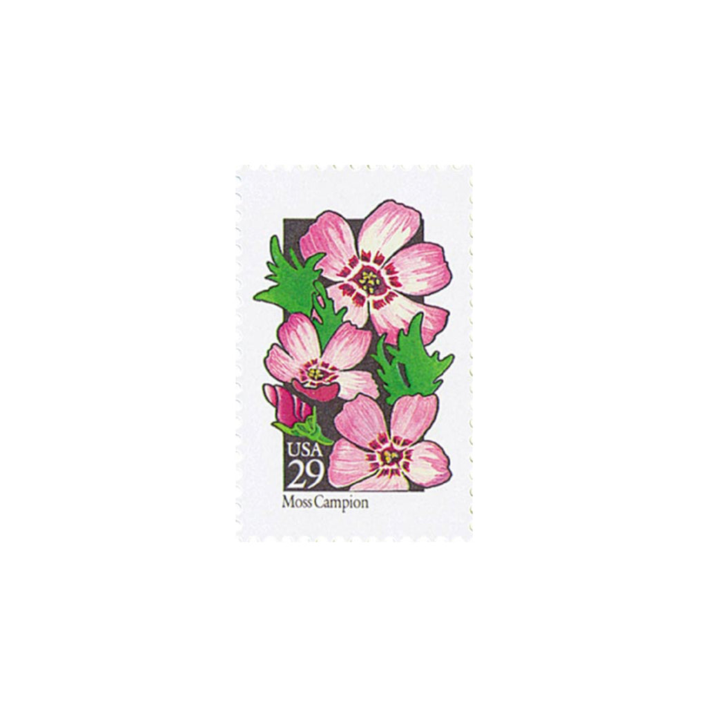 10 Vintage Pink Flower Stamps Honeysuckle Wildflower Postage