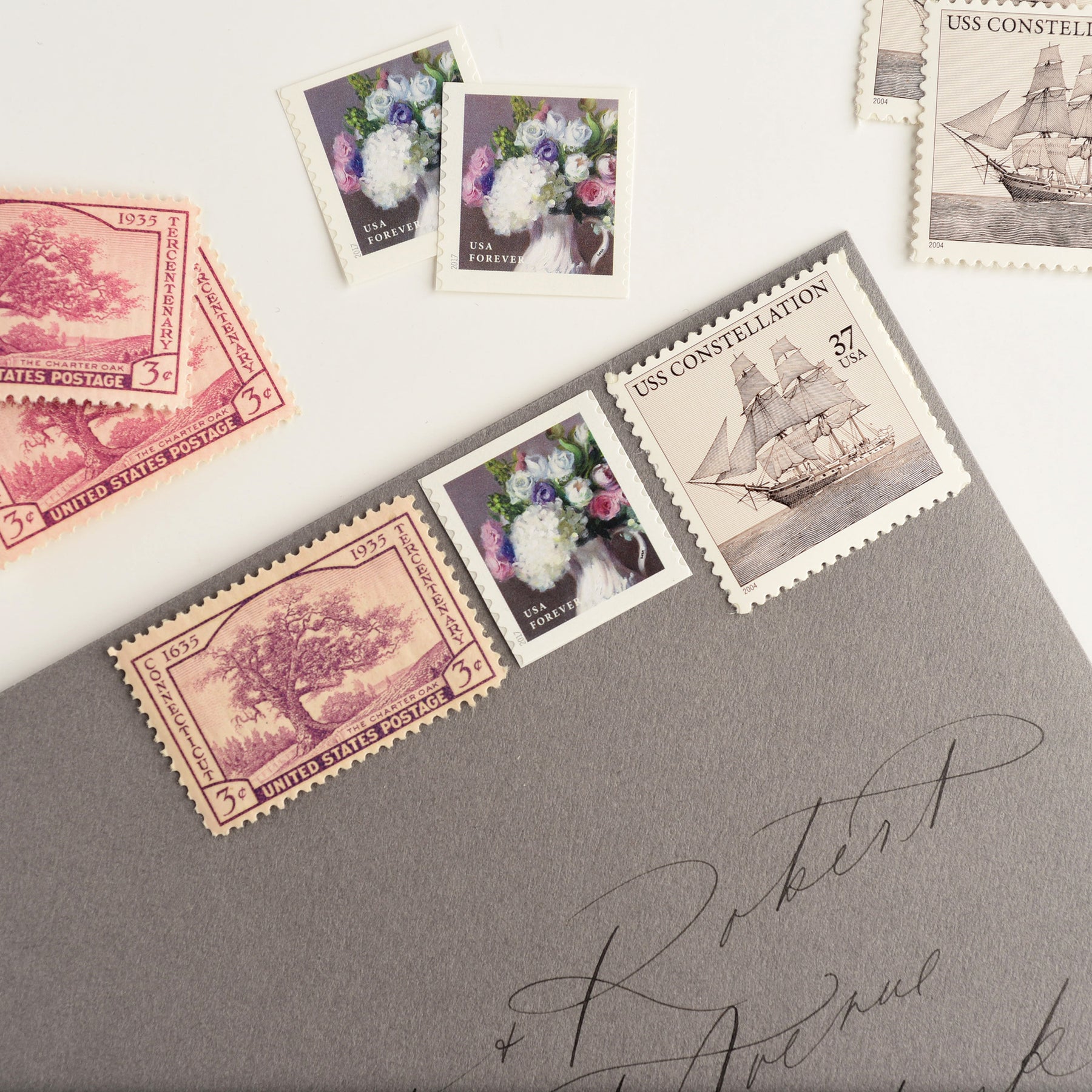 Vintage wedding postage and out of print forever stamps – Flourish Fine ...