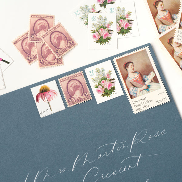 Five 32c Aster Flower stamps | Vintage Unused Postage Stamp | Pack of 5  stamps | Wedding Invitation Postage | Popular Wedding Flowers