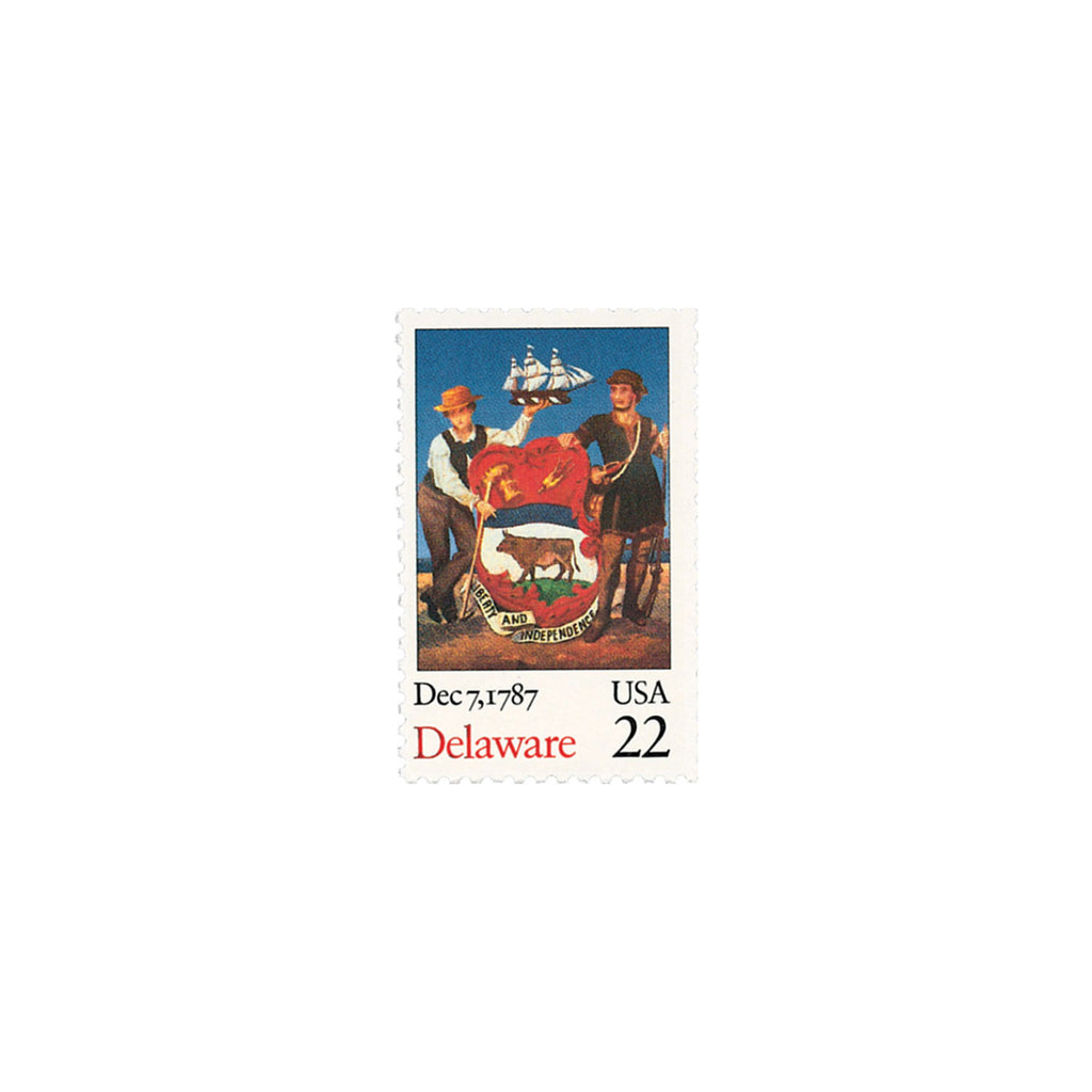 Filing Stamp Delaware 10 Delaware Statehood Postage Stamps // UNUSED // 22 Cents – Flourish ...