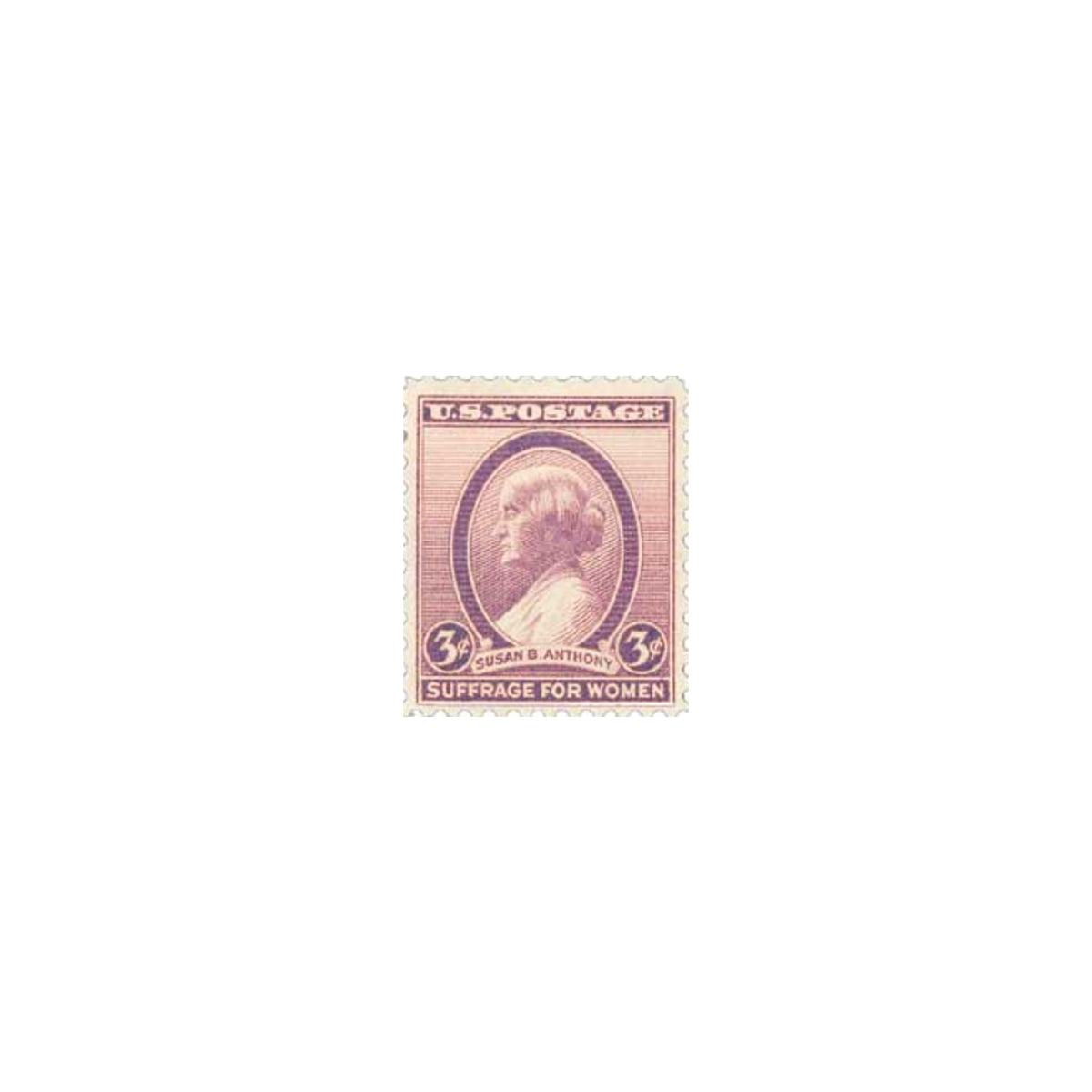 10 Susan B Anthony Postage Stamps UNUSED Blush Pink